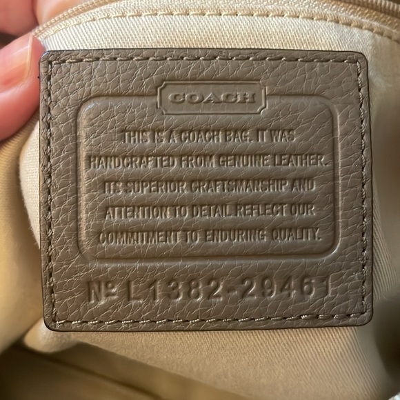 COACH “Bleecker” Bag #L1382-29461 in Taupe Leather - Picture 8 of 15